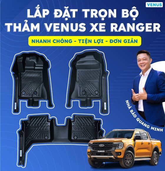 Cách lắp thảm Venus xe Ranger tại nhà đơn giản cho bạn